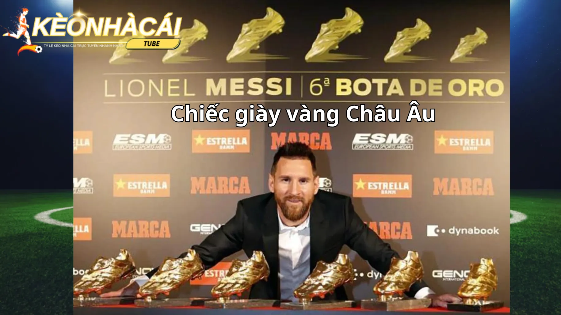 Leo Messi sở hữu 6 lần chiếc giày vàng Châu Âu Leo Messi sở hữu 6 lần chiếc giày vàng Châu Âu