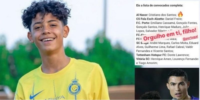 Ronaldo JR có lần đầu tiên được triệu tập lên tuyển U15 Bồ Đào Nha