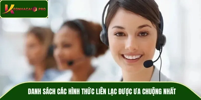 Danh sách các hình thức liên lạc được ưa chuộng nhất