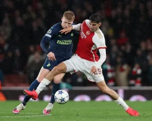 soi keo psv eindhoven vs arsenal 1 2